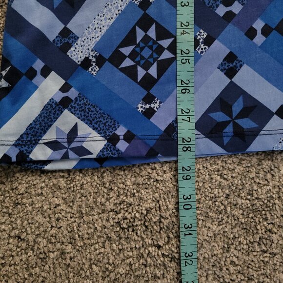 *Lands End Blue Geometric Print Long Sleeve T-shirt 2X, Pre-Owned Nice Condition - Picture 10 of 10